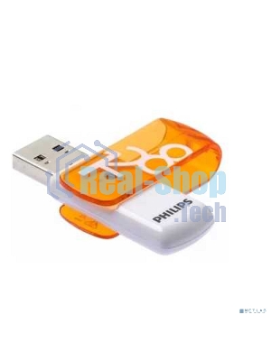 Флешка USB PHILIPS VIVID (FM12FD05B/97), 128Gb, USB 2.0, R/W 15/6, белый/желый