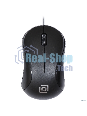 Мышь проводная Oklick 115S черный, 1200 dpi, USB, кнопки - 3