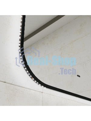 Зеркало Bau Black Rand 60х80, с LED фоновой подсветкой, бесконтактным сенсором, черной окантовкой