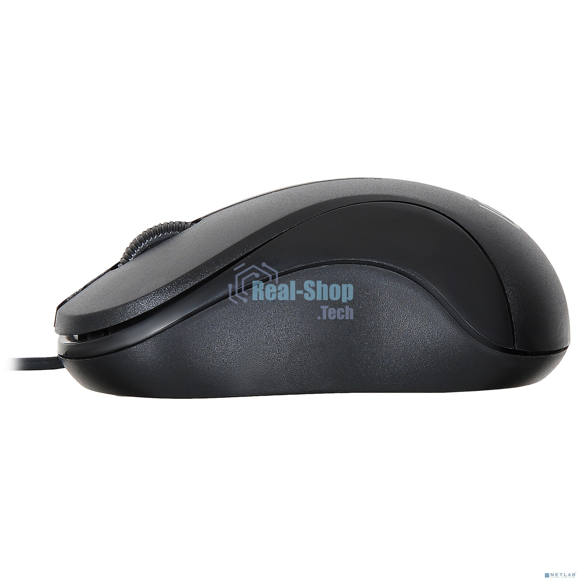 Мышь проводная Oklick 115S черный, 1200 dpi, USB, кнопки - 3