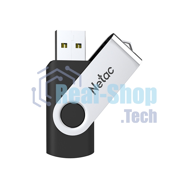 Флешка USB Netac U505 (NT03U505N-128G-30BK), 128Gb, USB 3.0, R/W 110/45, черный/серебристый
