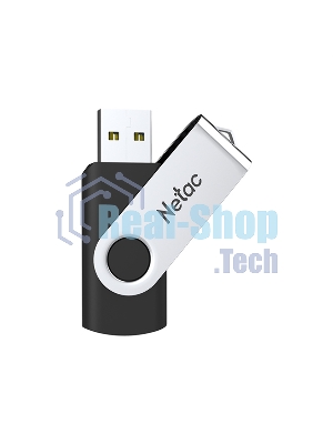 Флешка USB Netac U505 (NT03U505N-128G-30BK), 128Gb, USB 3.0, R/W 110/45, черный/серебристый