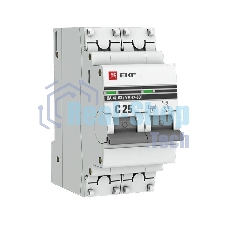 Выключатель автоматический модульный 2п C 25А 4.5кА ВА 47-63 PROxima EKF mcb4763-2-25C-pro