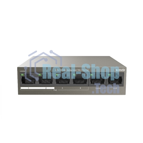 Коммутатор Tenda TEF1106P-4-63W 6PORT 100M 4POE