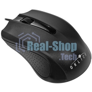 Мышь проводная Oklick 225M черный, 1200 dpi, USB, кнопки - 3
