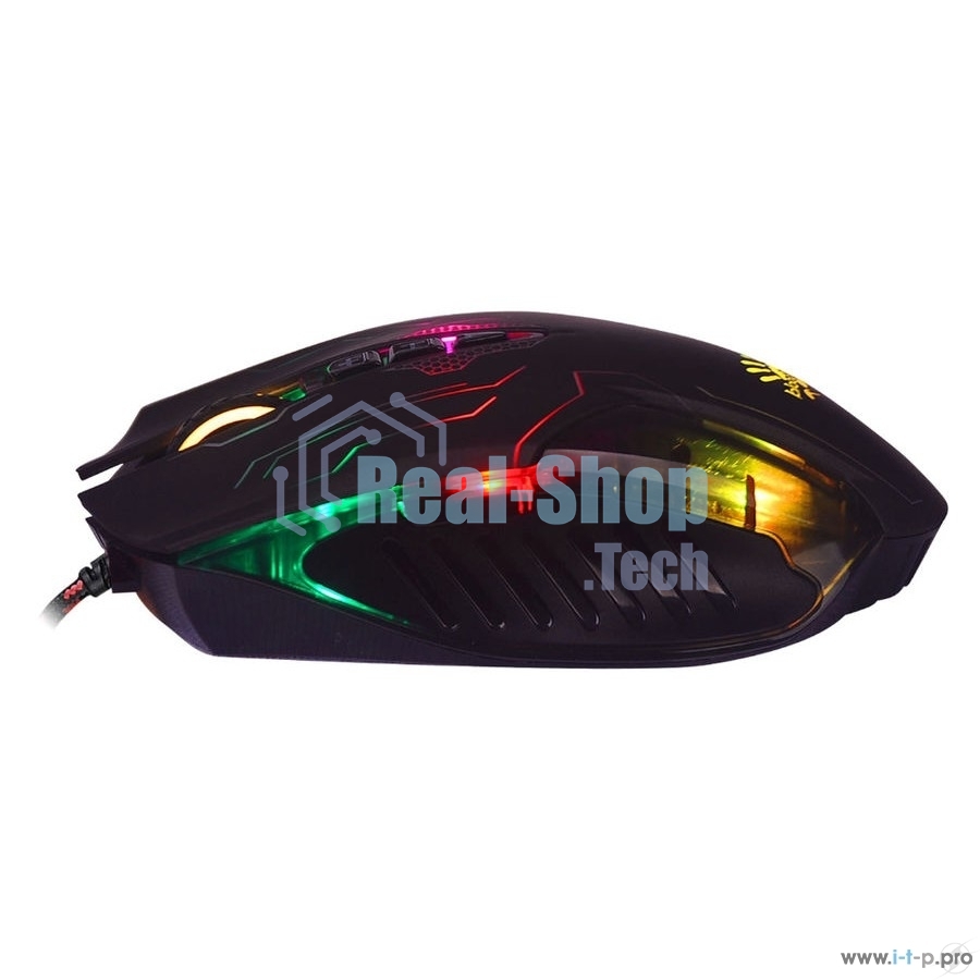 Мышь проводная A4Tech Bloody Q51 черный, 3200 dpi, USB, кнопки - 8