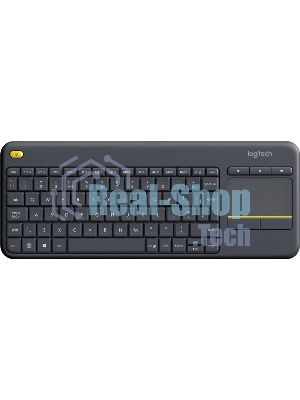 Клавиатура Logitech K400 Wireless Touch Plus беспроводная, радиоканал, чёрный