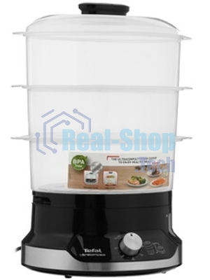Пароварка Tefal VC204810 черный, 9 л, ярусы - 3, 800 Вт, механическое