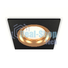 Комплект встраиваемого светильника Ambrella light XC7632005 SBK/PYG черный песок/золото желтое полированное MR16 GU5.3 (C7632, N7014)