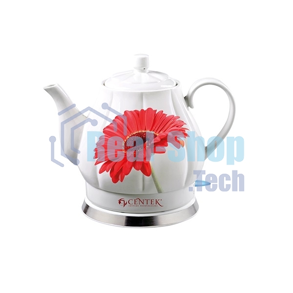 Электрочайник Centek CT-0062 белый, 2.0 л, 2000 Вт, скрытый нагревательный элемент