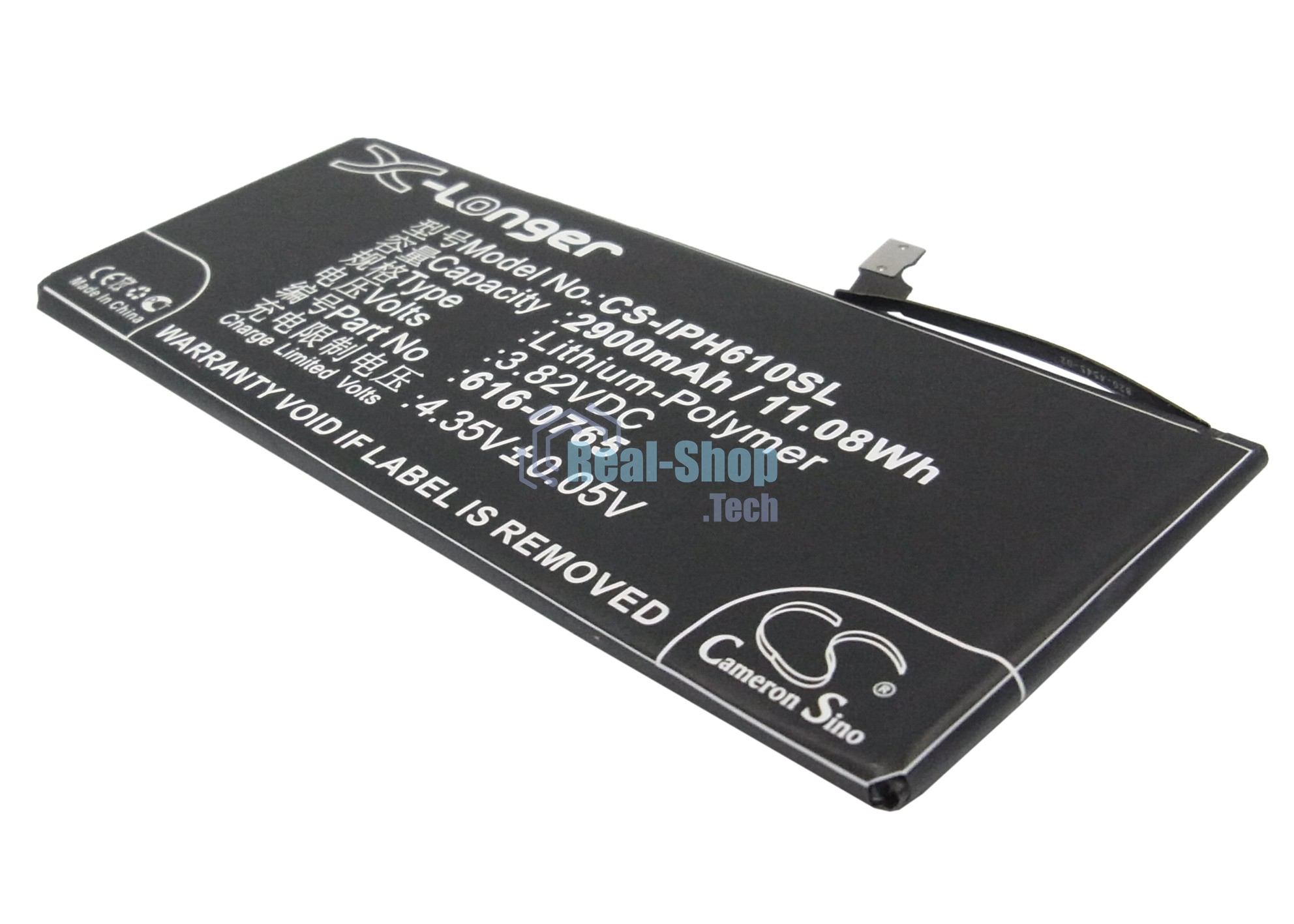Аккумулятор CameronSino CS-IPH610SL для iPhone 6 Plus 3.82V, 2900mAh, 11.08Wh