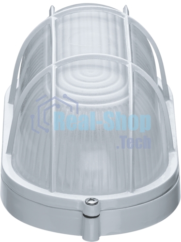 Светильник Navigator ЛОН NBL-O2-60-E27/WH 1х60Вт E27 IP54 (аналог НПБ 1402 бел. овал с решеткой 60Вт)