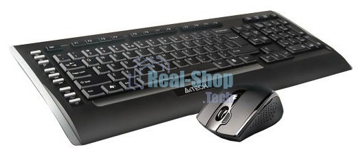 Комплект клавиатура+мышь A4TECH 9300F беспроводной, USB, 2000 DPI, чёрный