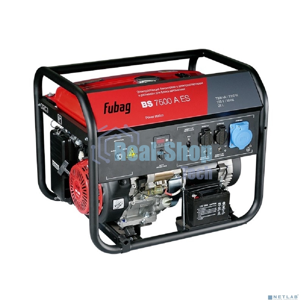 Электрогенератор бензиновый FUBAG BS 7500 A ES, 7 кВт, 80 дБ, 92.8 кг