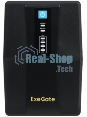 Источник бесперебойного питания ExeGate Power Back BNB-1000.LED.AVR.2SH 1000VA/550W, LED, AVR, 2*Schuko, Black