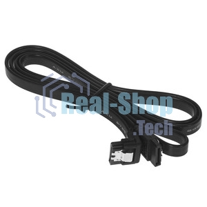 Кабель интерфейсный SATA Cablexpert CC-SATAM-DATA90-BL-100CM, Sata3 7pin/7pin, мет.защелка, угловой разъем, 100 см, черный, пакет