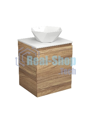 Тумба Bau Dream Blackwood 50 с дверцей, раковина BAU Crystal 40х40