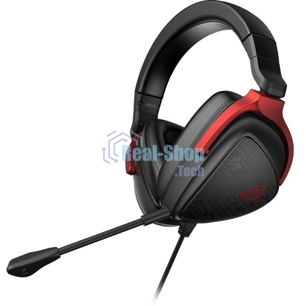 Гарнитура ASUS ROG Delta S Core чёрный-красный, проводная, 3.5 мм, съёмный микрофон, совместимость с PlayStation, Xbox