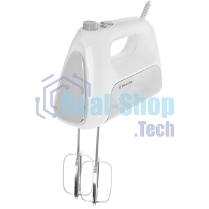 Миксер BRAYER BR1303, 500 Вт, корп.из нерж.стали, 5 режимов, 2 крюка, 2 венчика