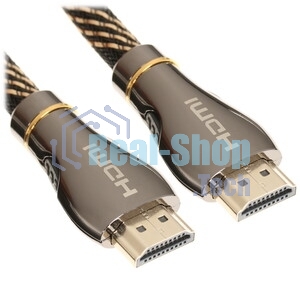 Кабель Cablexpert HDMI CCP-HDMI8К-2.5M, 19M/19M, v2.1, 8К, медь, позол.разъемы, экран, оплетка, 2.5м, черный, пакет