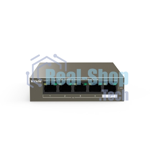 Коммутатор Tenda TEF1105P-4-63W 5PORT 10/100M