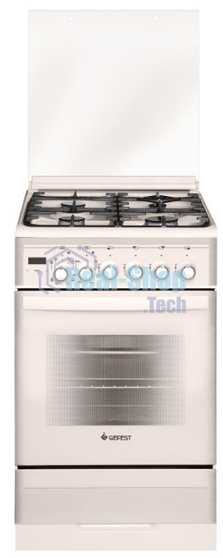 Плита комбинированная Gefest ПГЭ 5302-04 0267 бежевый, конфорок 4 газовых, духовка 55 л, 50 см x 85 см x 58.5 см