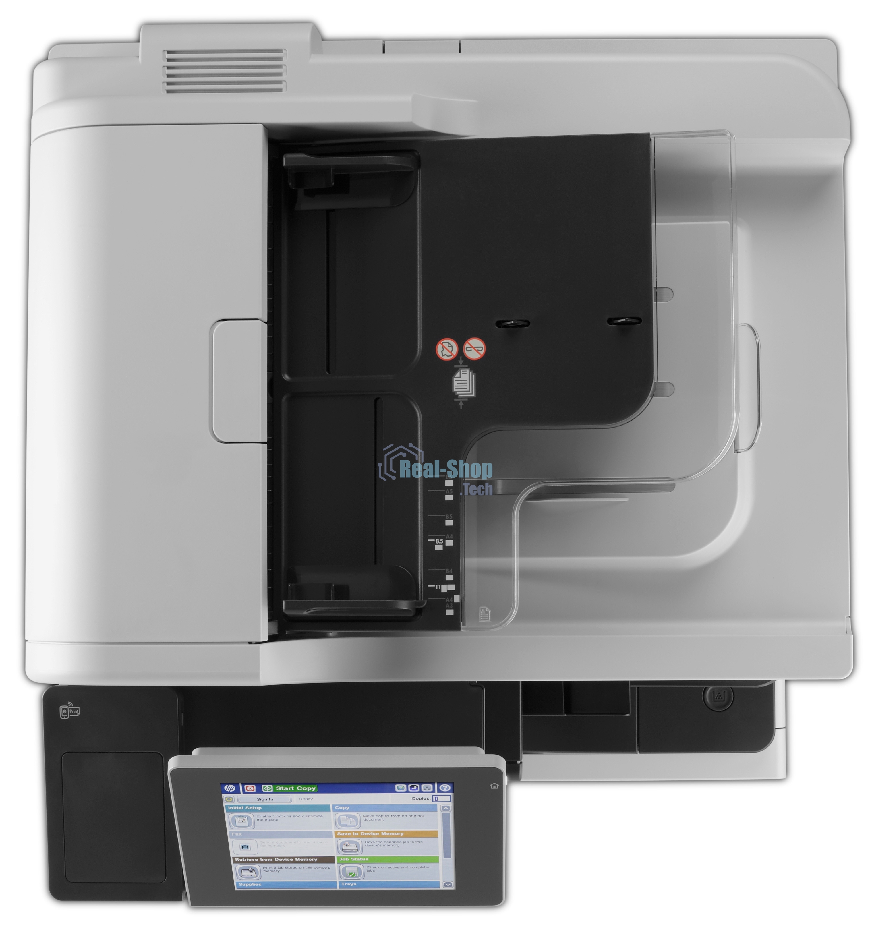 МФУ лазерное HP LaserJet Enterprise MFP M725z, лазерный принтер/сканер/копир/факс A3, 40ppm, 1200dpi, 1Gb, 320Gb HDD, 6 trays 100+250+250+3x500, Stand, ADF100, Duplex, Stapler, USB/LAN/FIH, Color LCD20i, 1y warr, замена Q7830A M5035x, Q7831A M5035xs)