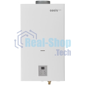 Водонагреватель газовый OASIS Home MW-12 белый, проточный, 12 л/мин, 24 кВт