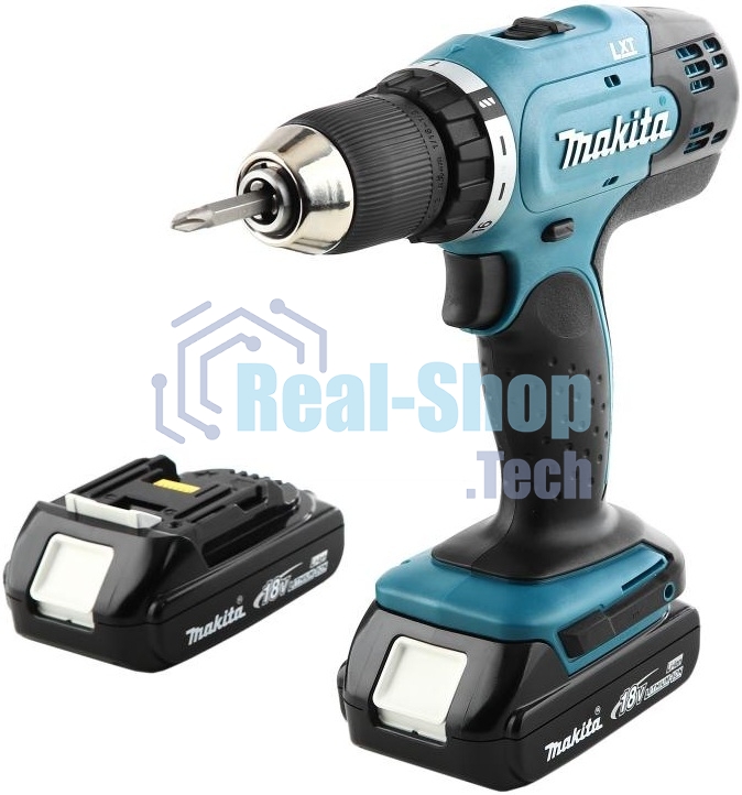 Дрель-шуруповерт Makita DDF453SYE, 18 В, 1,5 Ач, 42 Нм, щеточный