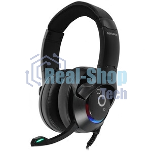 Гарнитура QUMO Olympus чёрный, проводная, USB, подсветка