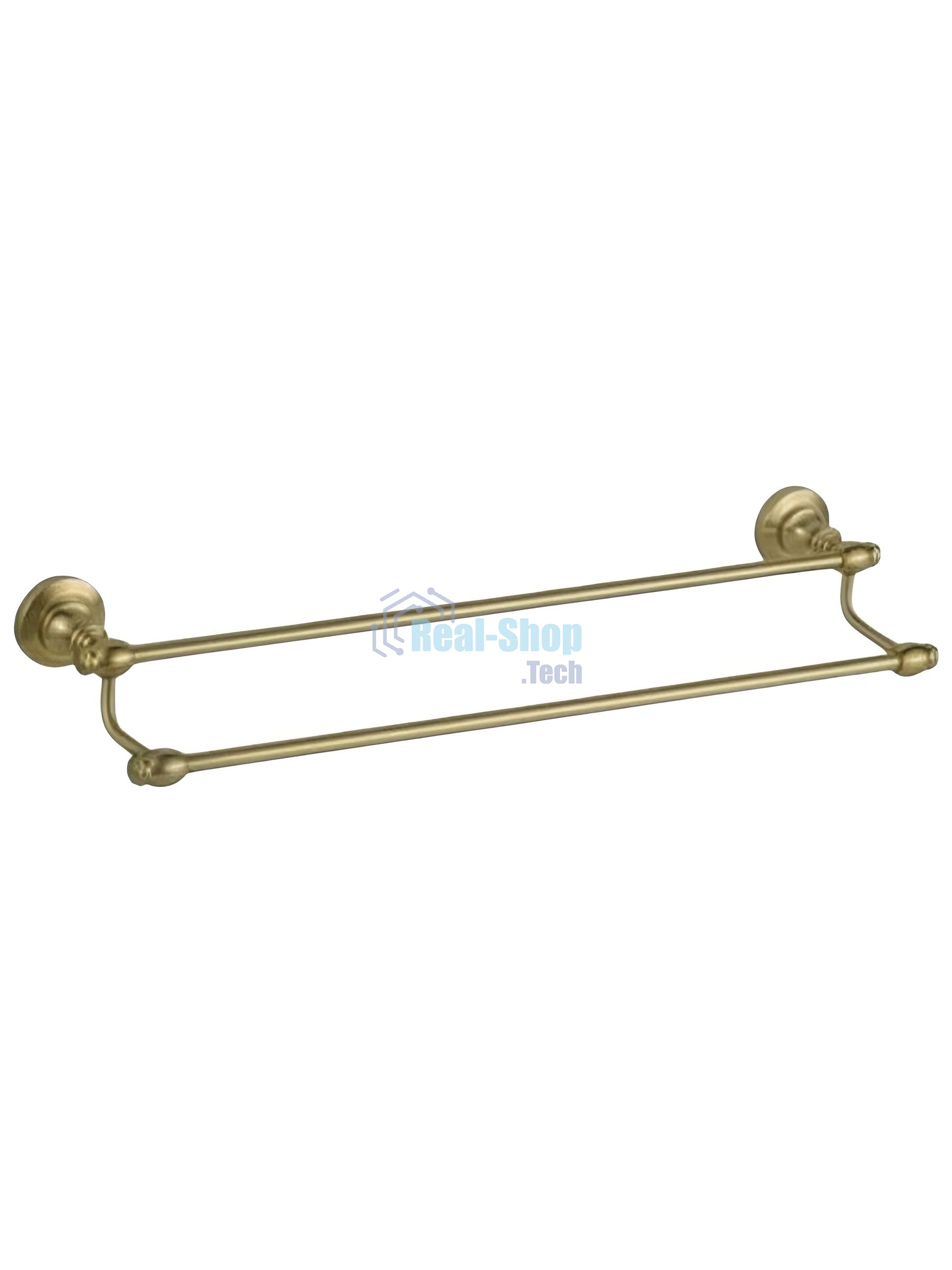 Держатель для полотенец Potato Bronze настенный, двойной 65 см P2609 антикварная бронза