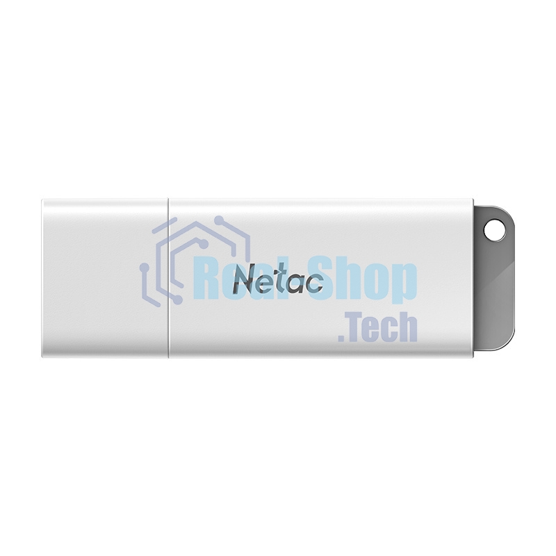 Флешка USB Netac U185 (NT03U185N-016G-20WH), 16Gb, USB 2.0, R/W 25/10, белый/серый