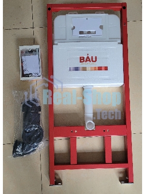 Инсталляция BAU PRO для подвесного унитаза, клавиша смыва BAU Stil, золото