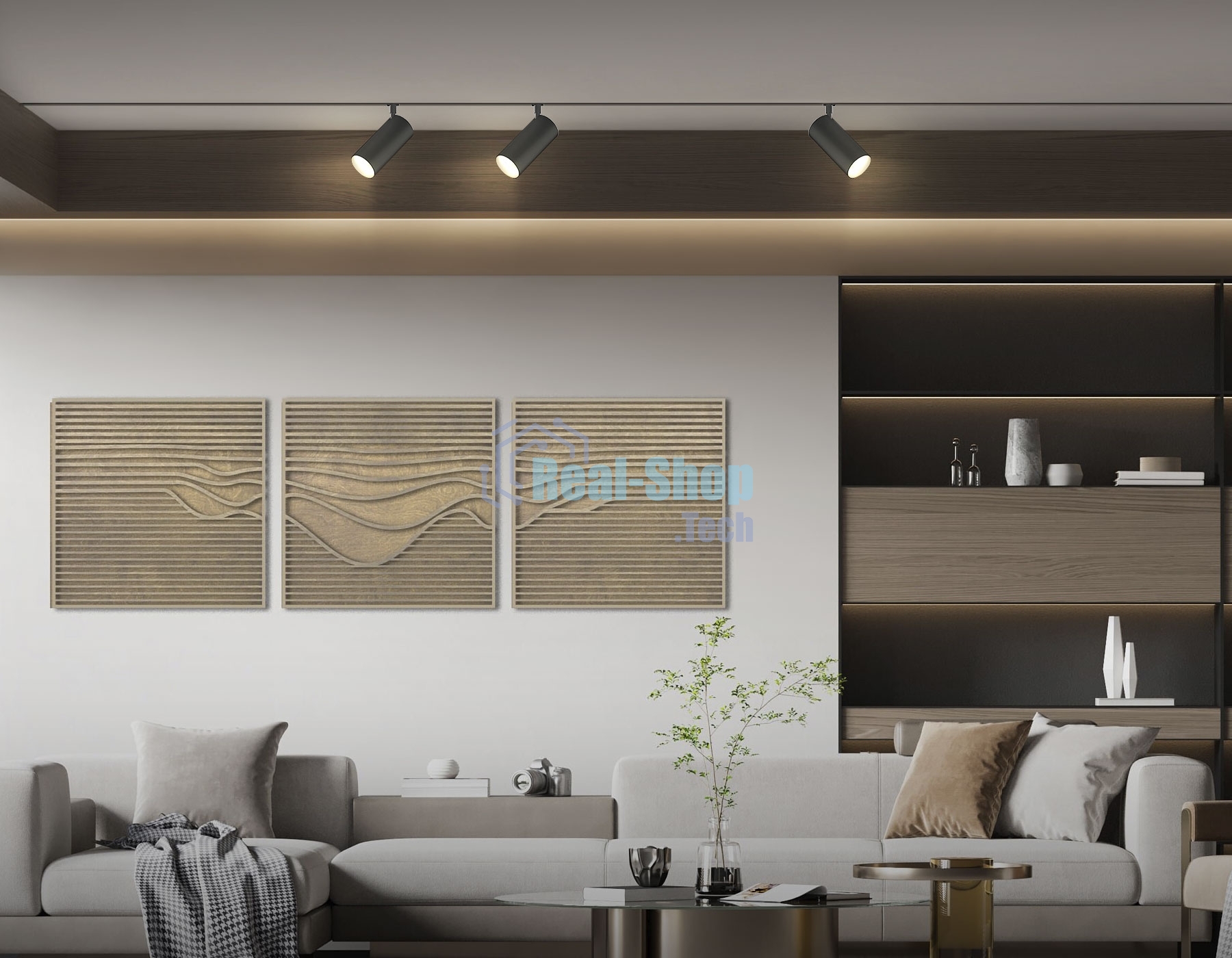 Трековый светильник GL2315 BK черный IP20 24W 3CCT 3000-6400K 48V D65*140