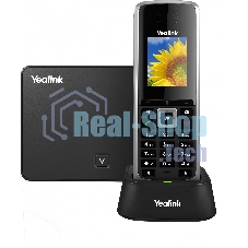 Телефон DECT-трубка Yealink W73P DECT (база W70B+трубка W73H) до 10 SIP-аккаунтов, до 10 трубок на базу, до 20 одноврем. Вызовов