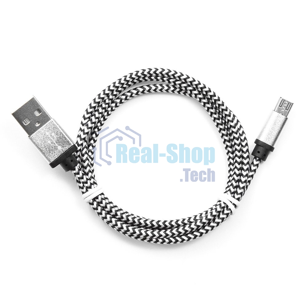 Кабель Gembird USB 2.0 Cablexpert AM/microBM 5P, 1м, нейлоновая оплетка, алюминиевые разъемы, серебристый, пакет