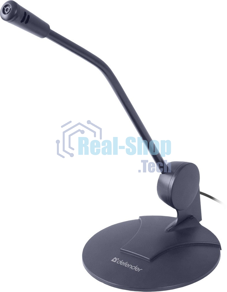 Микрофон Defender MIC-117 черный, кабель 1.8 м