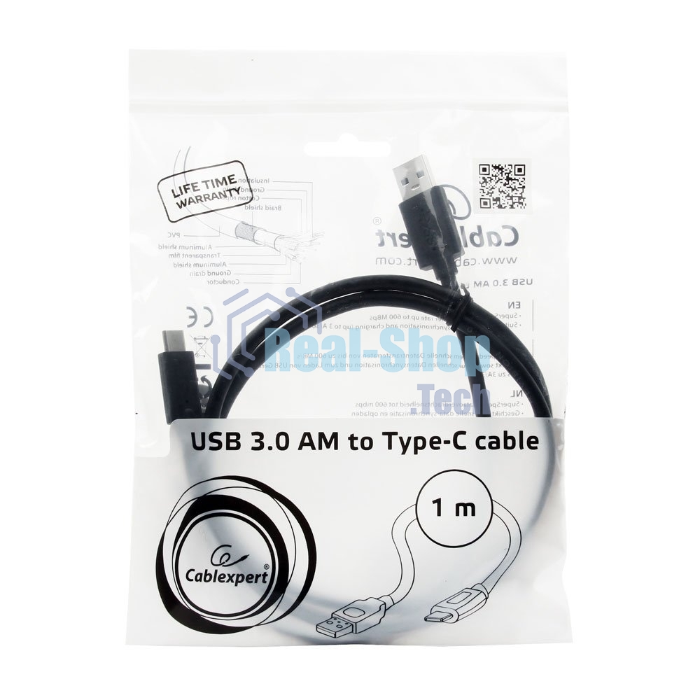 Кабель Cablexpert CCP-USB3-AMCM-1M Кабель USB3.0 AM/USB3.1TypeC, 1м