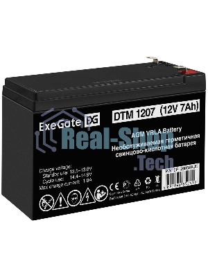 Батарея для ИБП ExeGate EP129858RUS DTM 1207/EXG1270 (12V 7Ah) клеммы F2