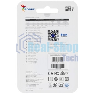 Флеш карта microSD 32Gb ADATA microSDHC Class 10 UHS-I A1 100/20 MB/s (SD адаптер)