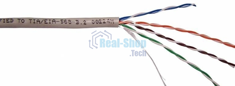Кабель информационный Lanmaster TWT-5EUTP2-LSZH кат.5е U/UTP не экранированный 2X2X24AWG LSZH внутренний 305м белый	