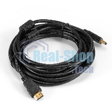 Кабель HDMI ExeGate EX-CC-HDMI-5.0F (19M/19M, 5м, v1.4b, ферритовые кольца, позолоченные контакты)