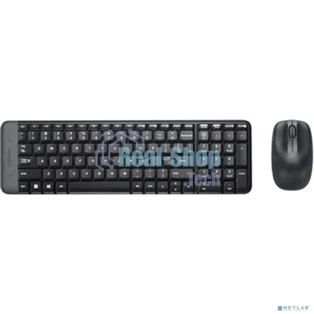 Комплект клавиатура+мышь Logitech MK220 беспроводной, USB, 1000 DPI, чёрный