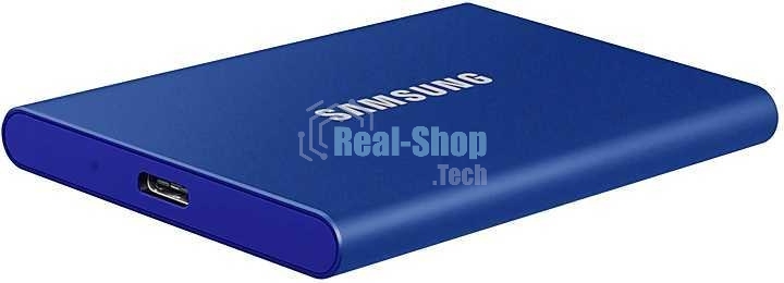 Внешний SSD Samsung T7, 2TB, USB 3.2 Gen 2 Type-C, R/W 1050/1000, синий