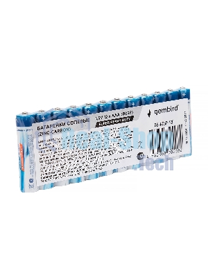 Батарейки солевые Gembird GB-R03P-12F, тип AAA, 12шт, пленка