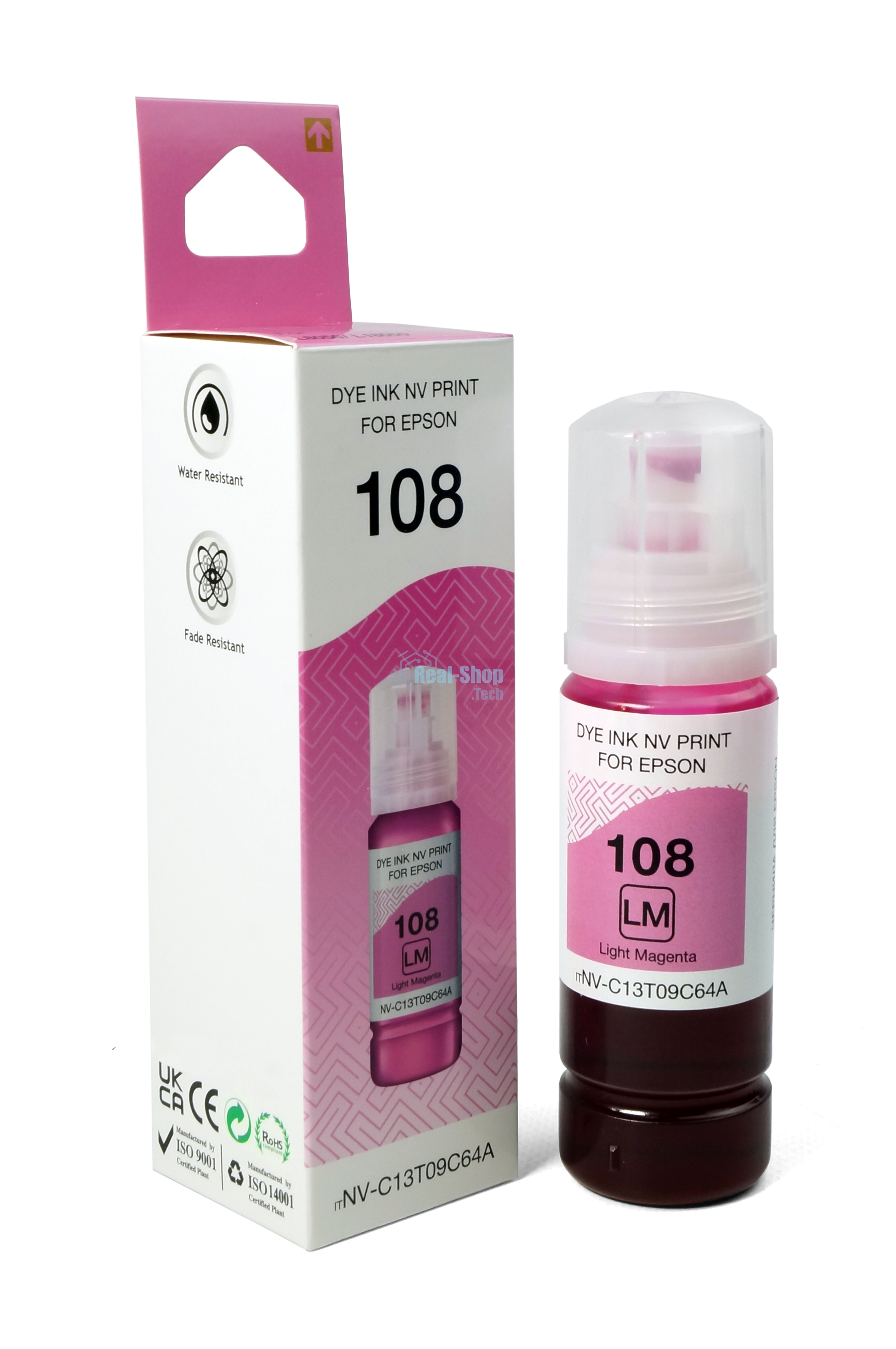 Чернила NVPrint 108 (NV-C13T09C64A) для Epson L8050, L18050 (70 мл) Light Magenta (в коробке) совместимые