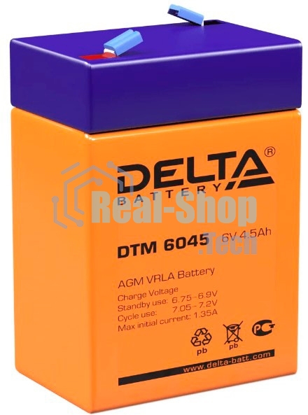 Батарея для ИБП Delta DTM 6045 (6V 4.5Ah)