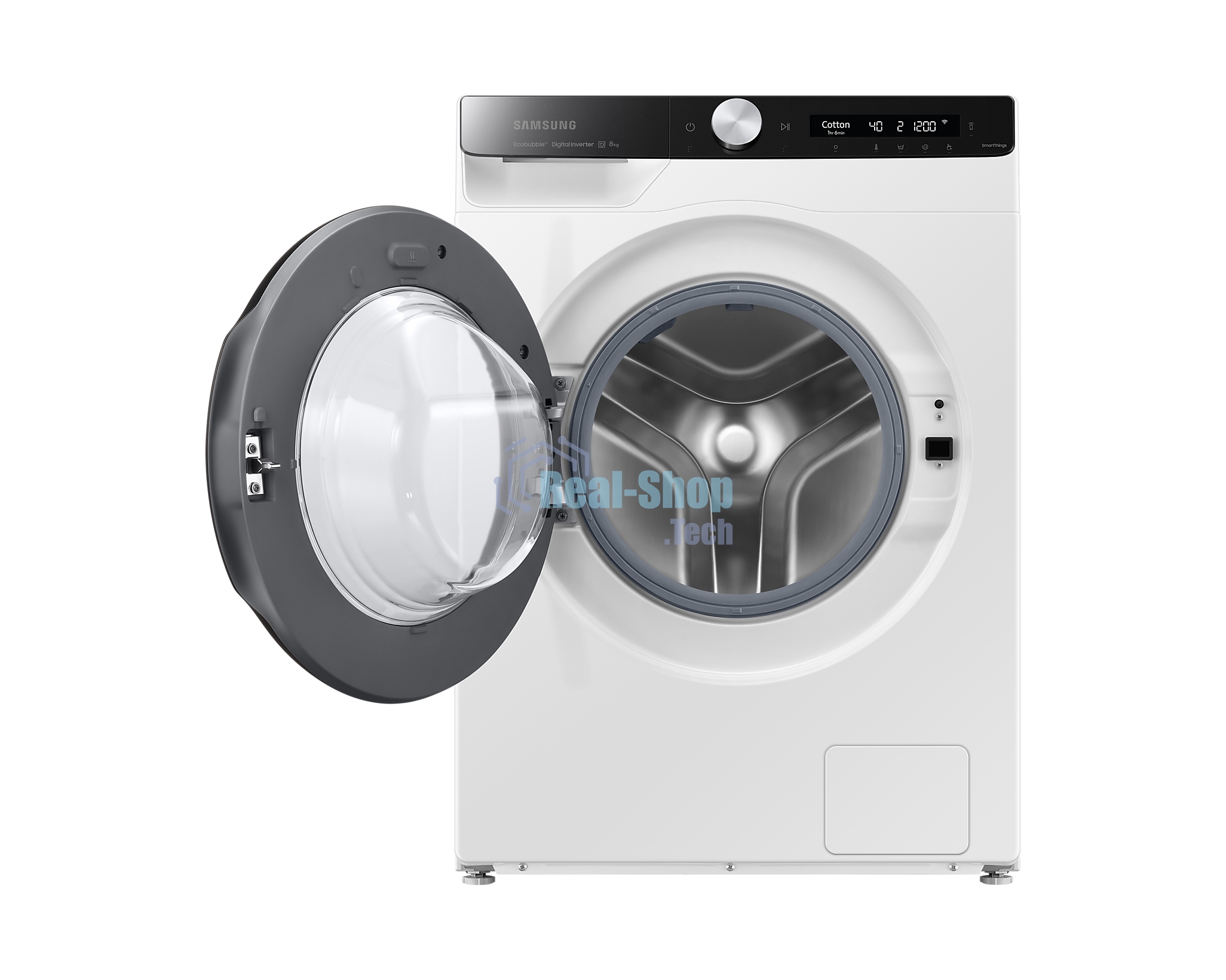 Стиральная машина Samsung WW80AG6S28AELD белый, загрузка фронтальная 8 кг, 1200 об/мин, класс A