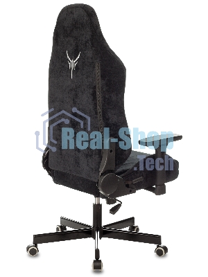 Кресло игровое Бюрократ Knight N1 Fabric черный Light-20, с подголов. крестовина металл