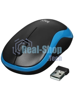 Мышь беспроводная Logitech M185 синий, 1000 dpi, радиоканал, USB, кнопки - 3